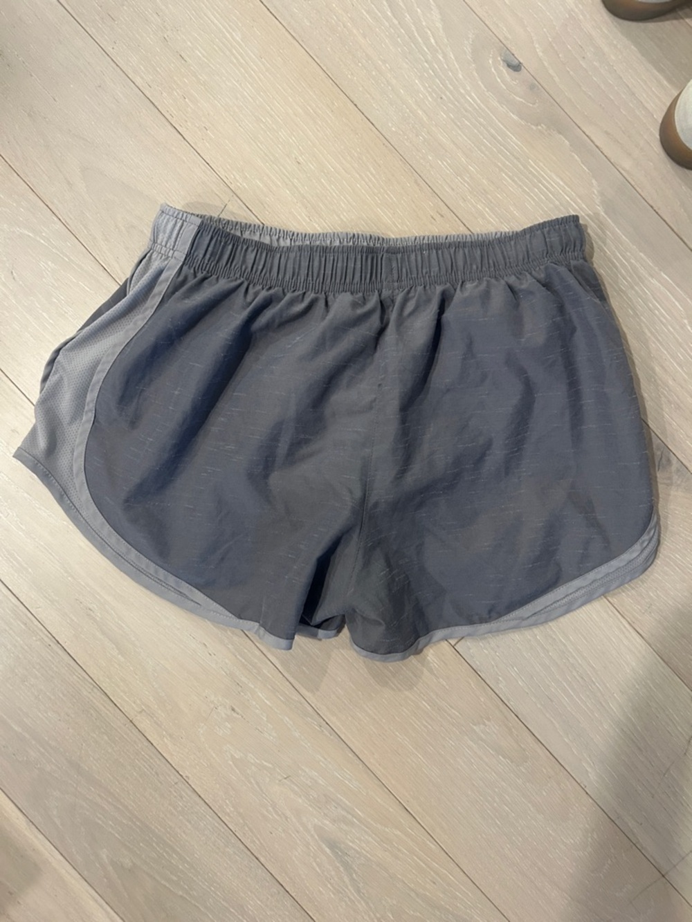 Nike Women's Dark Gray and Light Gray Athletic Running Shorts - Picture 3 of 3